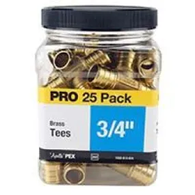 APOLLO PEX Brass Tees PRO 25 Pack - 3/4
