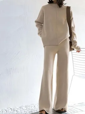 Ashoreshop Sweater Matching 2 Piece Pant Suits For Women Ashoreshop Sweater Matching 2 Piece Pant Suits For Women