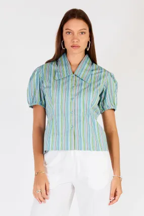 Cowgirl Surfer Pastille Top Blue