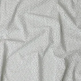 Elegant Mint Cotton Voile Fabric with White Lace Embroidery, 110 cm Width-D20124