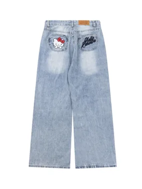 Hello Kitty Embroidered Jeans