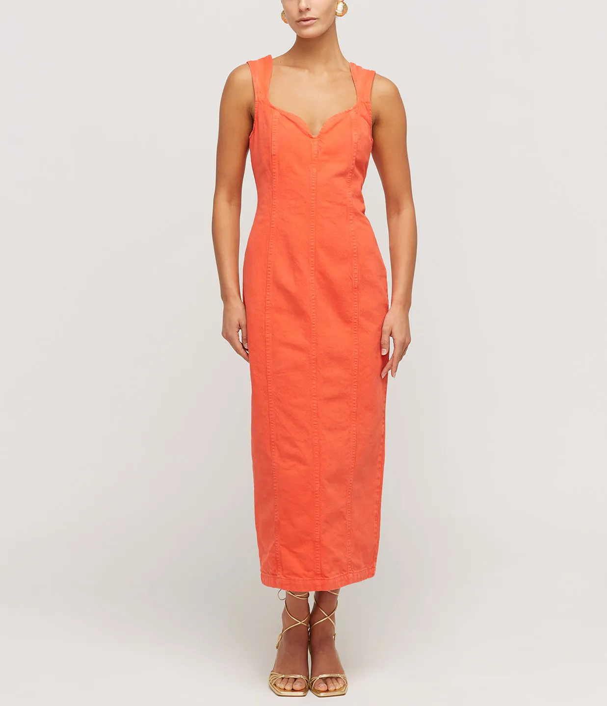 Indya Denim Maxi Dress in Poppy