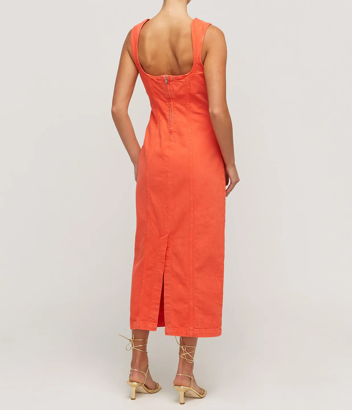 Indya Denim Maxi Dress in Poppy