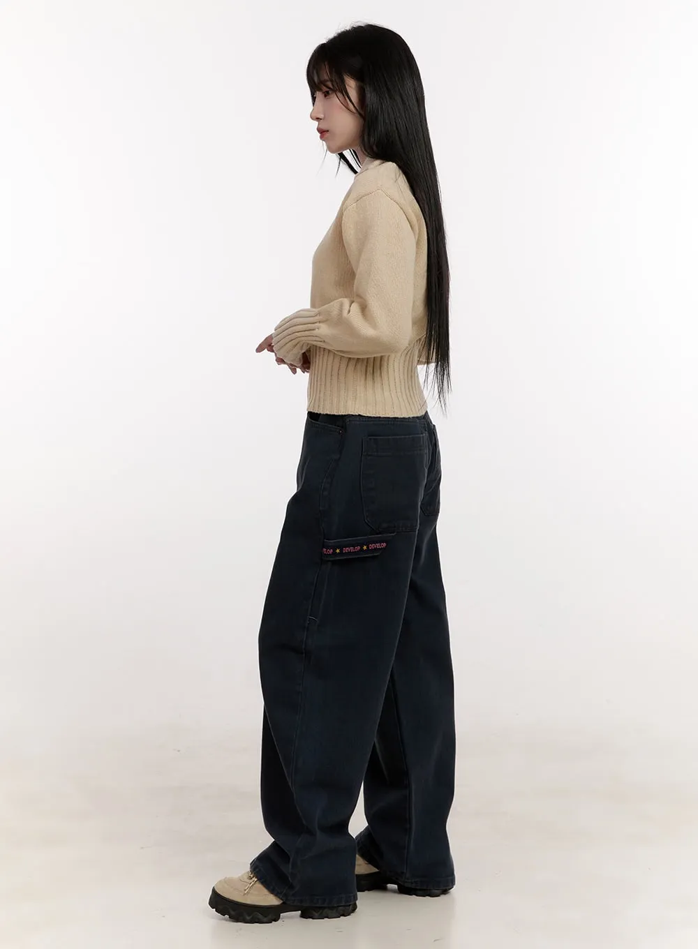 Kat Oversized Wide-Fit Carpenter Jeans CJ531