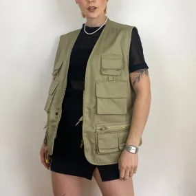 Khaki Workwear Vest - M/L