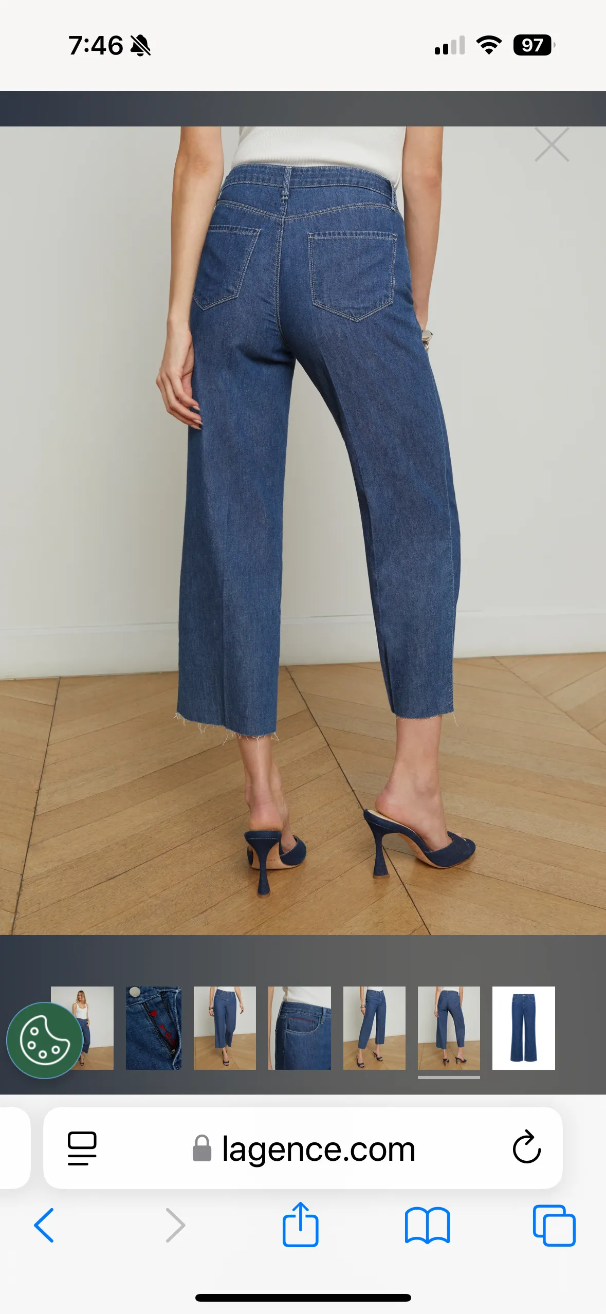 L’AGENCE Wanda Cropped Wide-Leg Jean Spokane