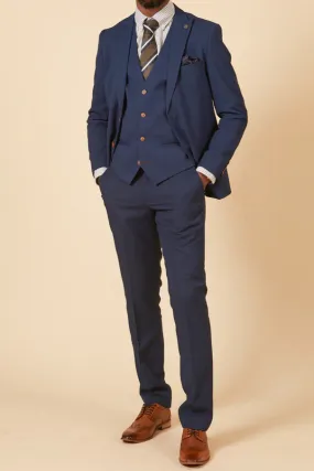 MARC DARCY Max Blazer - Mens Slim Fit - Royal Blue MARC DARCY Max Blazer - Mens Slim Fit - Royal Blue