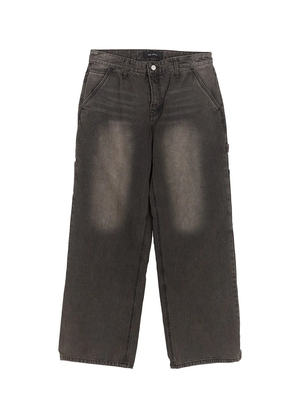 Men's Carpenter Washed Wide-Leg Jeans IM527