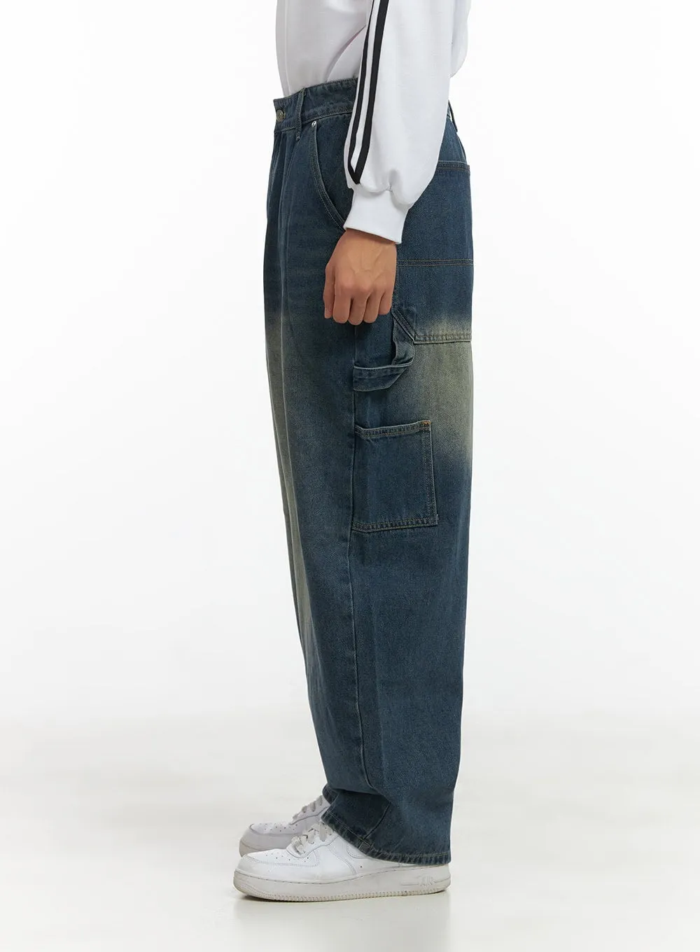 Men's Carpenter Wide Leg Denim Jeans CO408