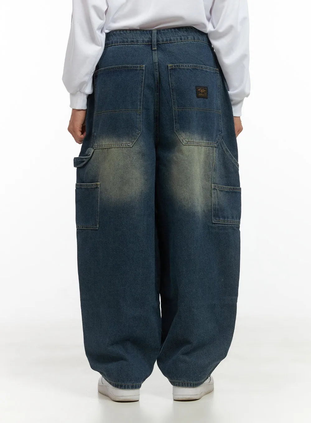 Men's Carpenter Wide Leg Denim Jeans CO408