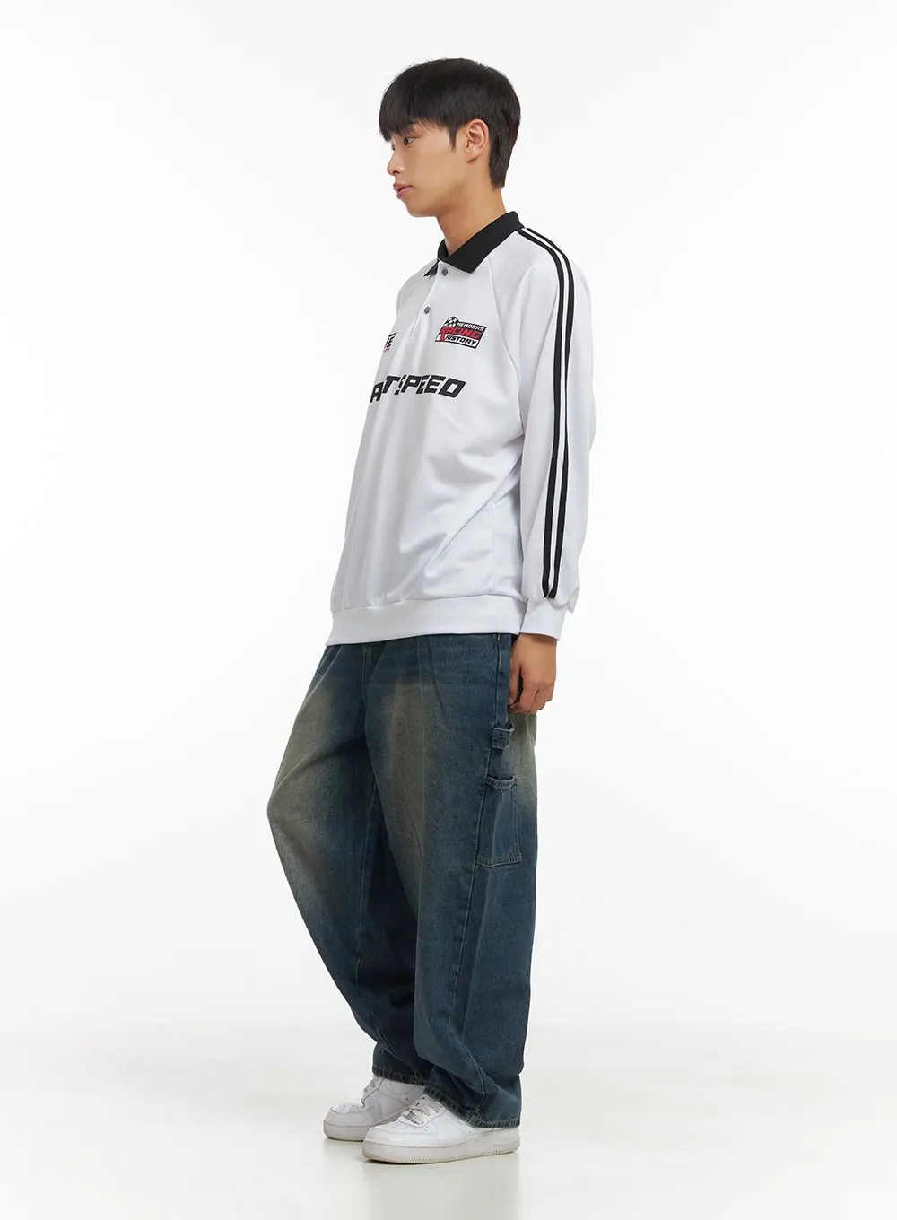 Men's Carpenter Wide Leg Denim Jeans CO408