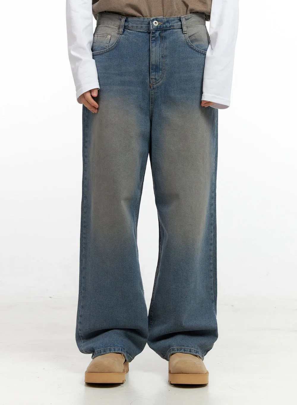Men's Denim Wide Leg Jeans IN422
