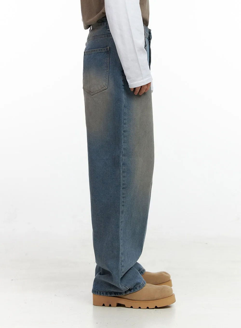 Men's Denim Wide Leg Jeans IN422