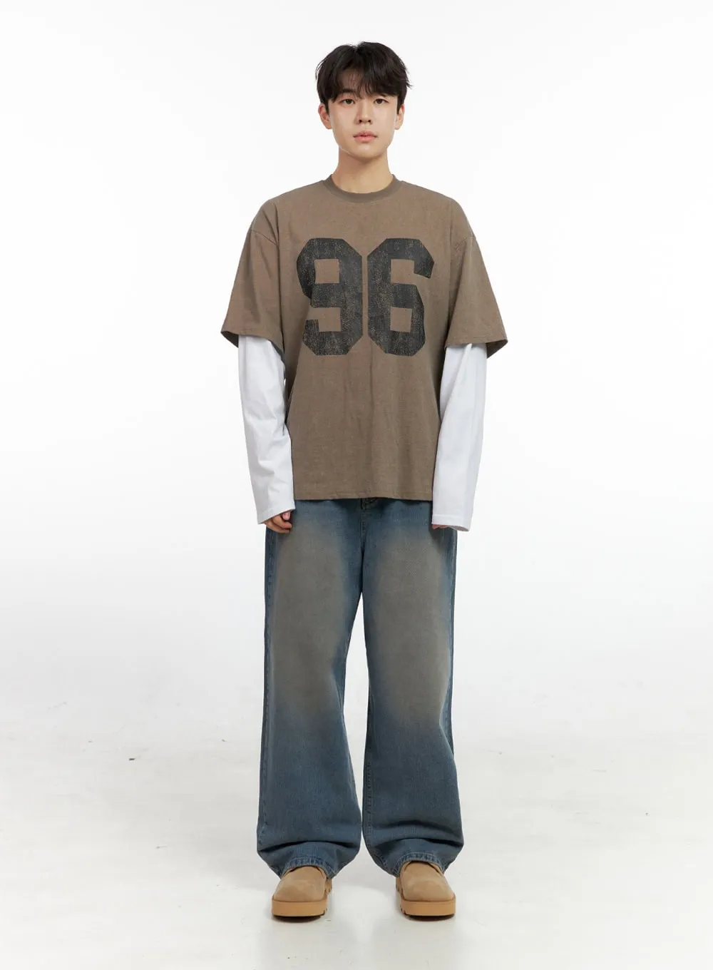 Men's Denim Wide Leg Jeans IN422