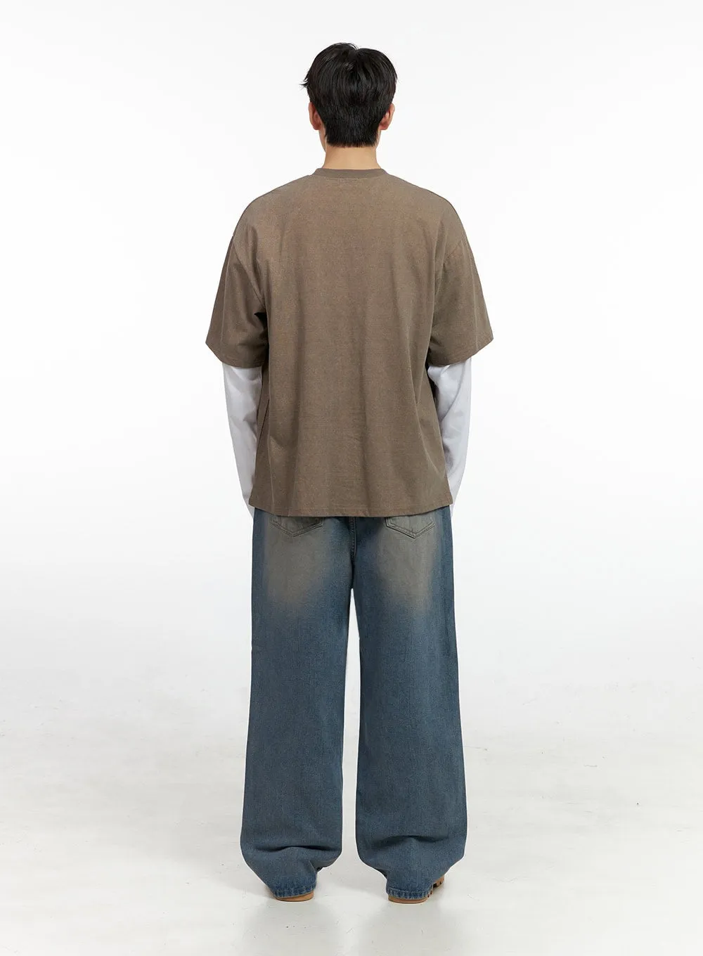 Men's Denim Wide Leg Jeans IN422