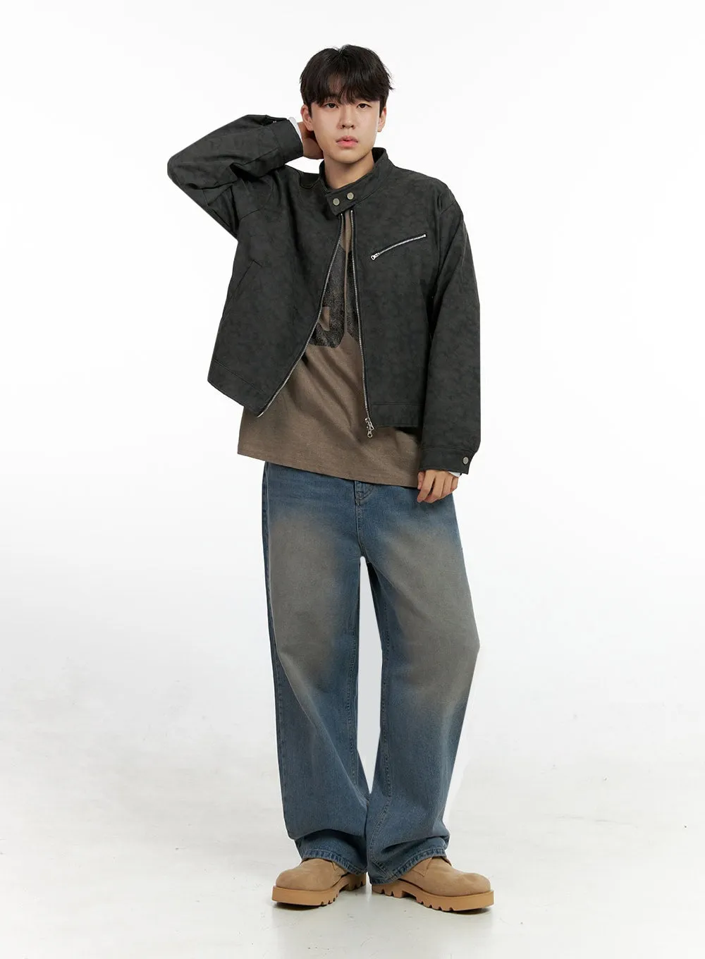 Men's Denim Wide Leg Jeans IN422