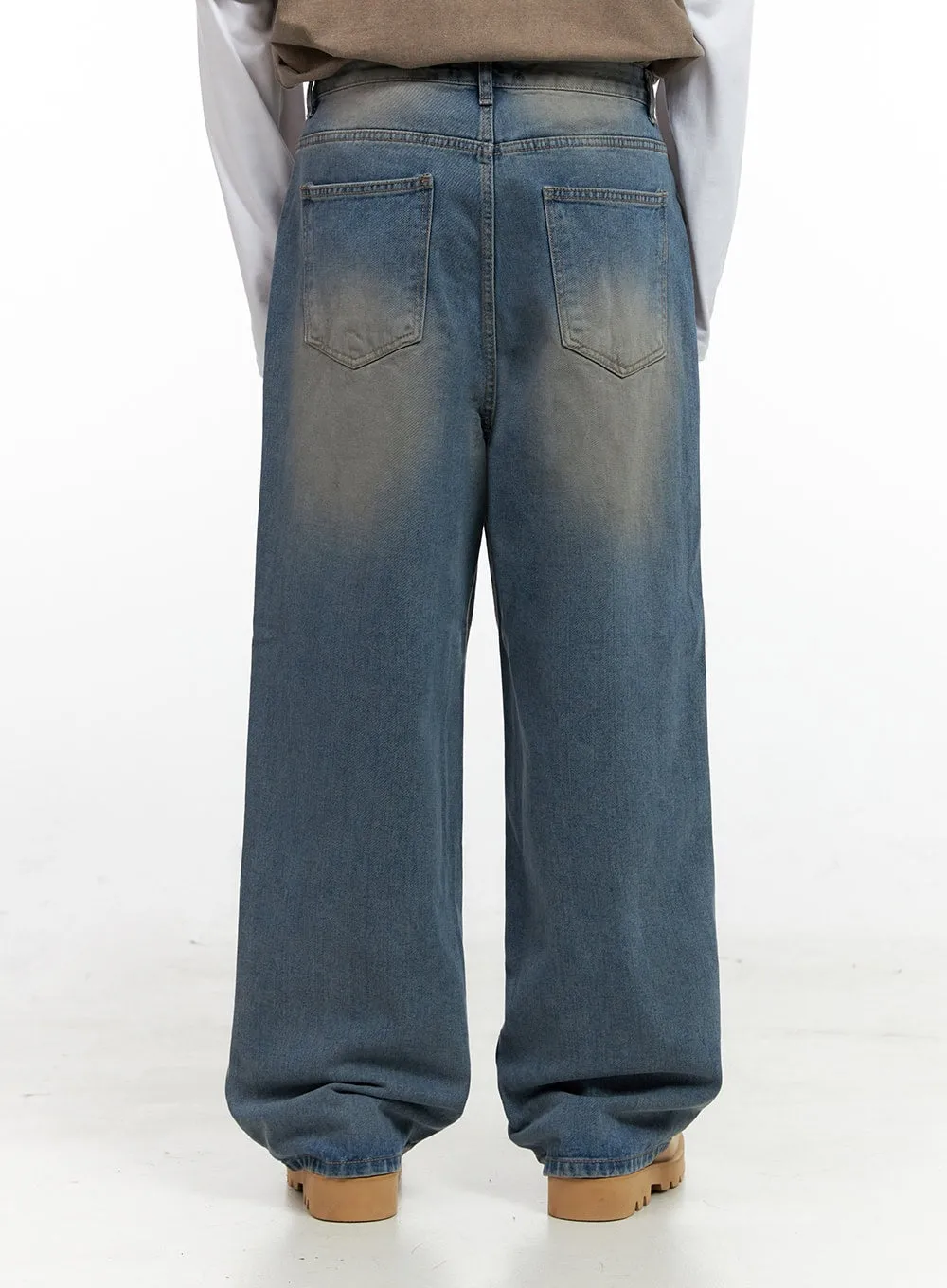 Men's Denim Wide Leg Jeans IN422