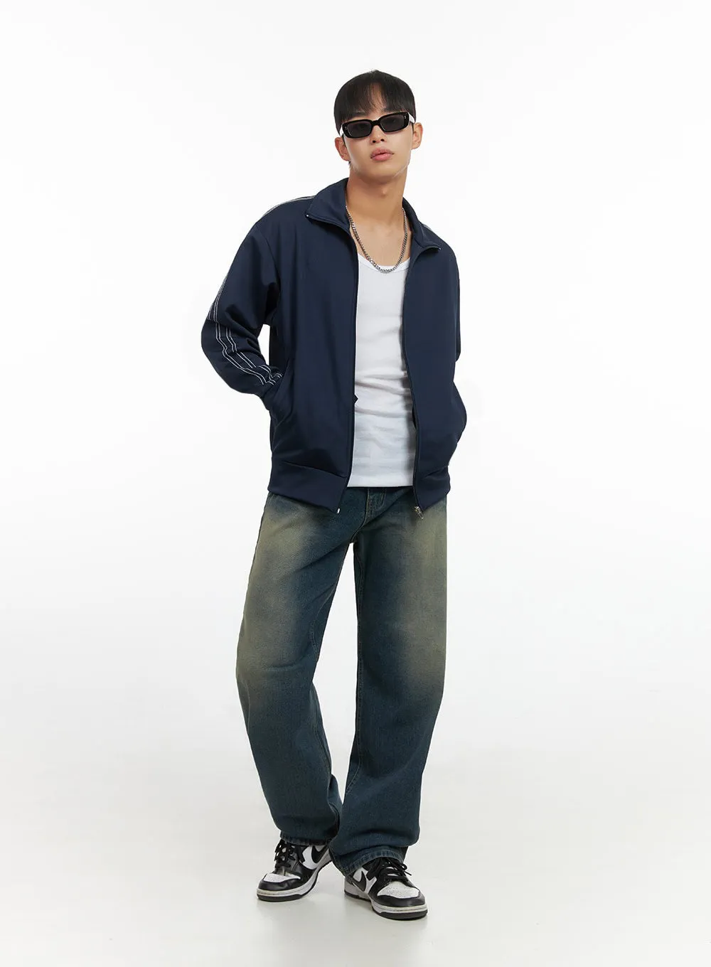 Men's Wide Leg Denim Jeans IO420