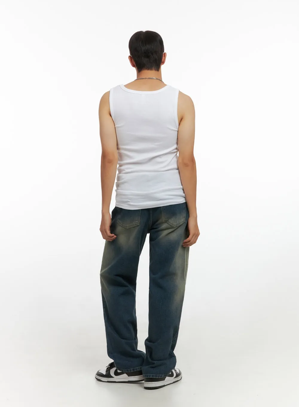 Men's Wide Leg Denim Jeans IO420
