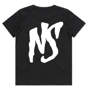 NS Kids Logo Tee Black/White