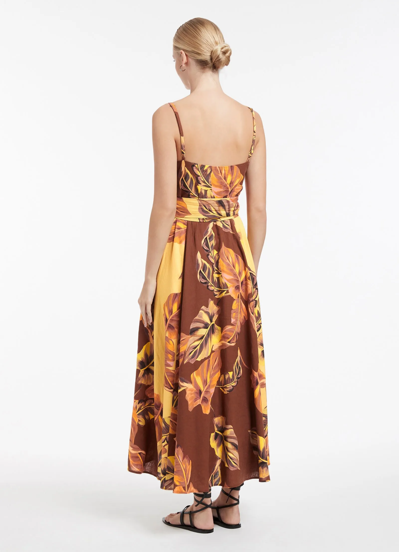 Palmas Spliced Dress - Chocolate