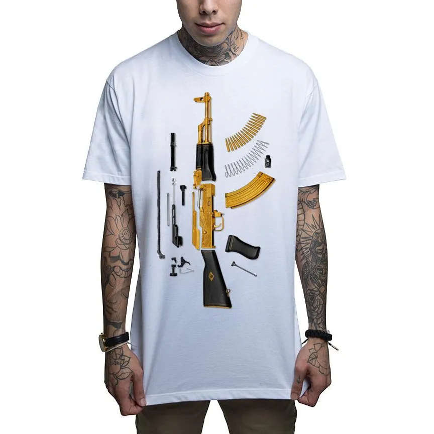 Plated White Mens T-Shirt