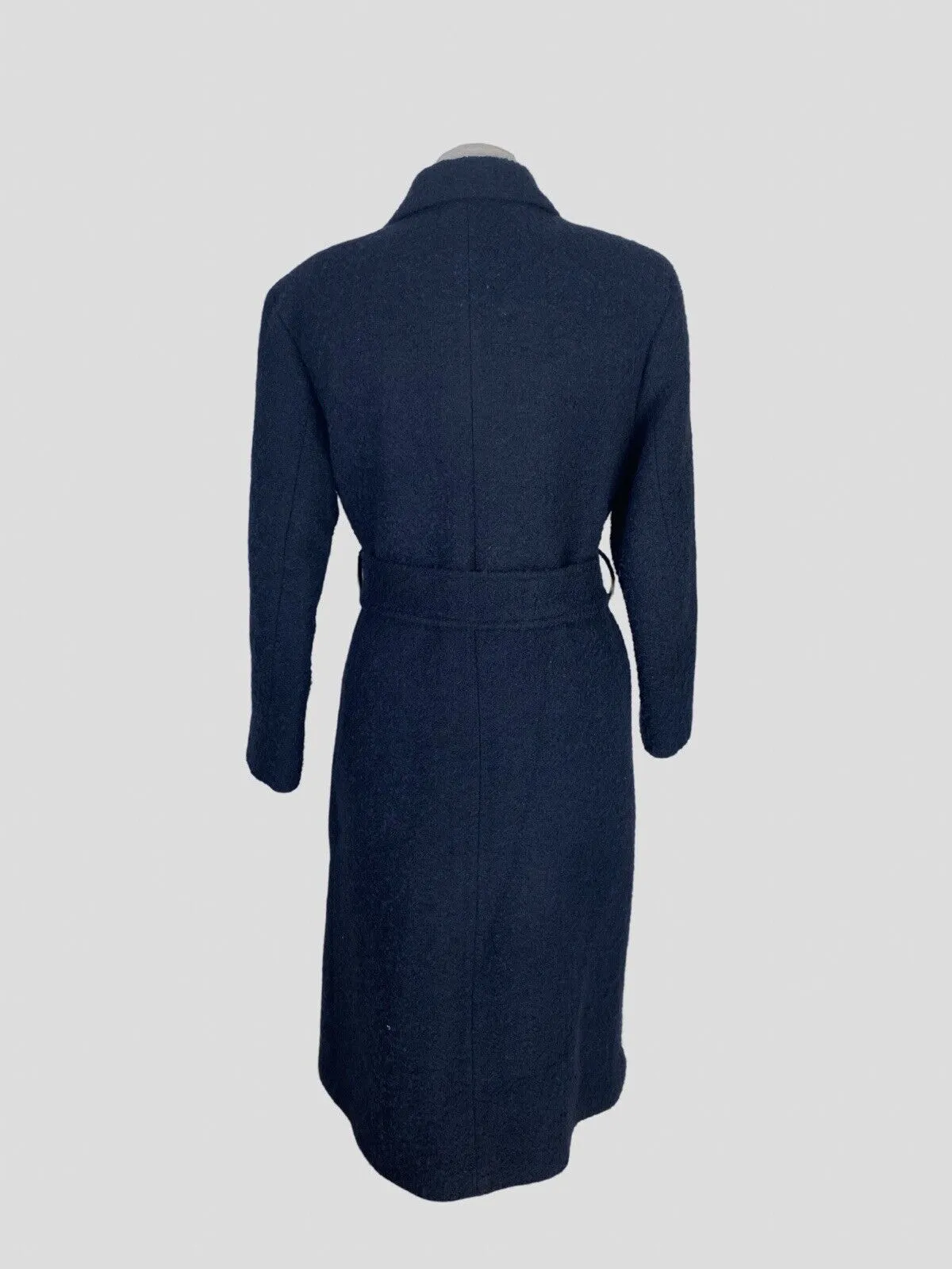 Sandro navy wool blend coat size UK6/US2