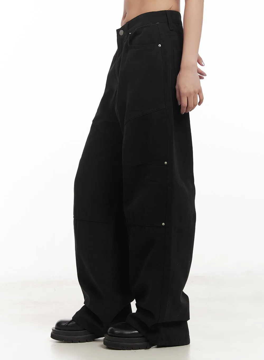 Studded Wide-Leg Carpenter Pants CM506