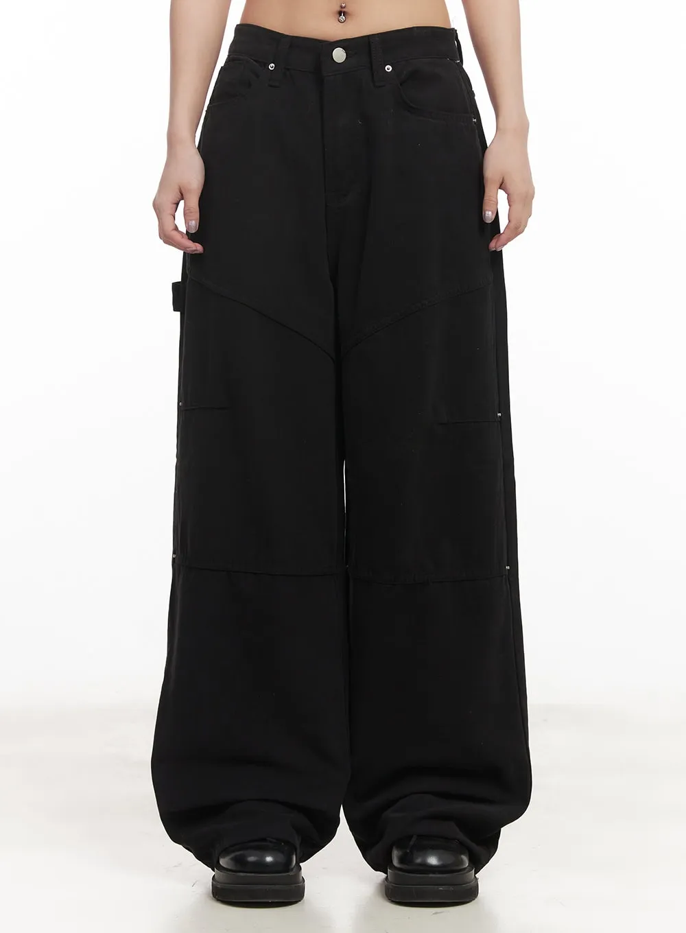 Studded Wide-Leg Carpenter Pants CM506
