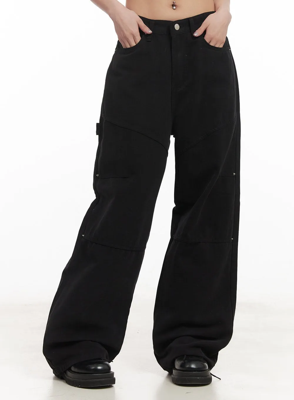Studded Wide-Leg Carpenter Pants CM506