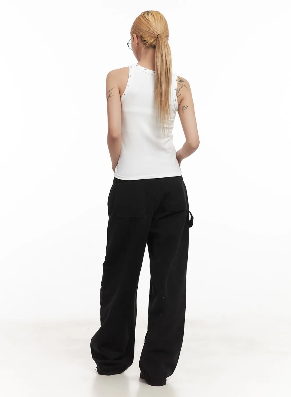 Studded Wide-Leg Carpenter Pants CM506