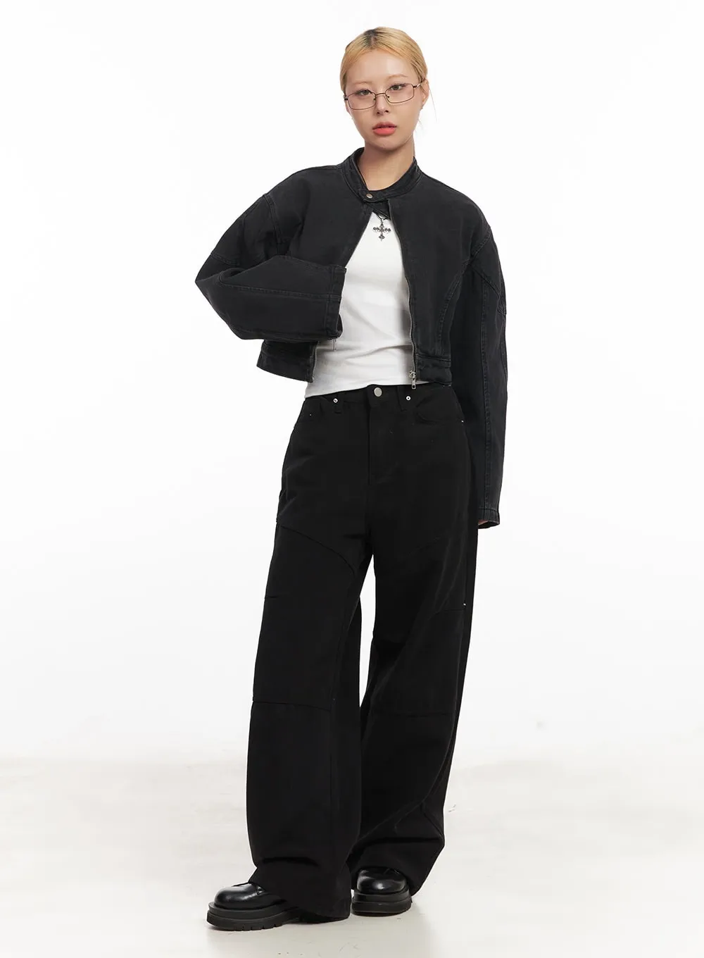 Studded Wide-Leg Carpenter Pants CM506