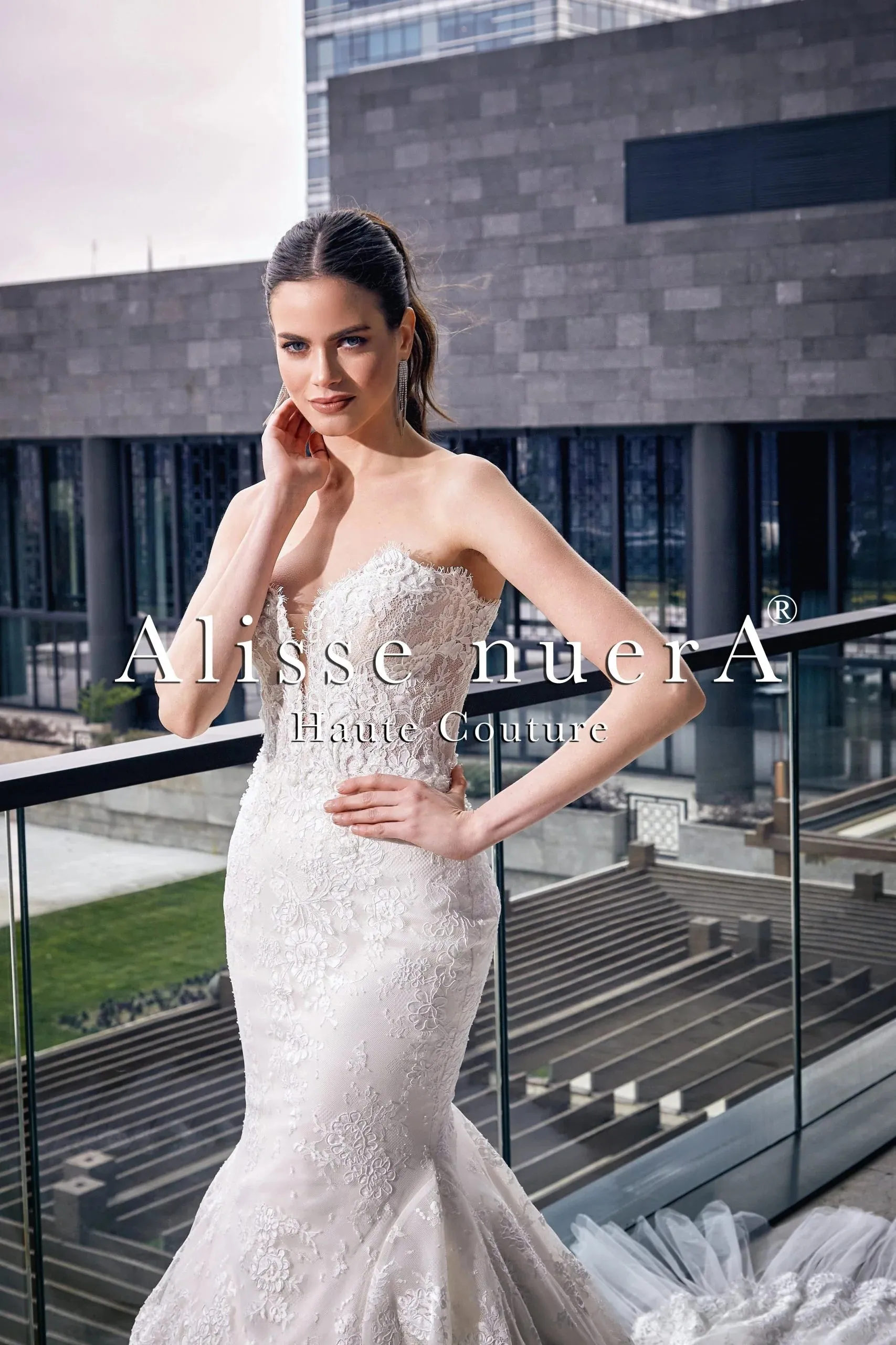 Sweetheart Convertible Lace Wedding Gown with Lace Bridal Cover Up Bolero