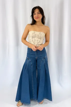 Wide Leg Denim in Medium Wash